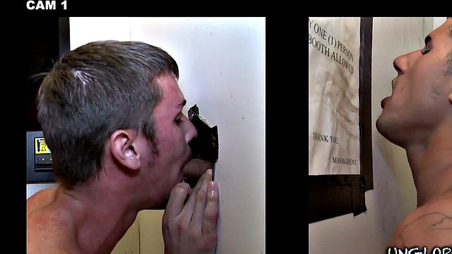 Amateur fooled into passionate gloryhole BJ