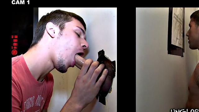 Amateur fooled into passionate gloryhole BJ