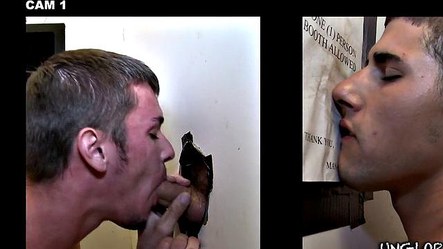 Amateur fooled into passionate gloryhole BJ