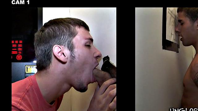 Amateur fooled into passionate gloryhole BJ