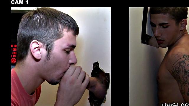 Amateur fooled into passionate gloryhole BJ