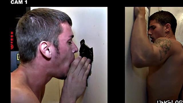 Amateur fooled into passionate gloryhole BJ