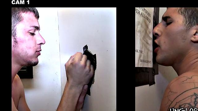 Amateur fooled into passionate gloryhole BJ