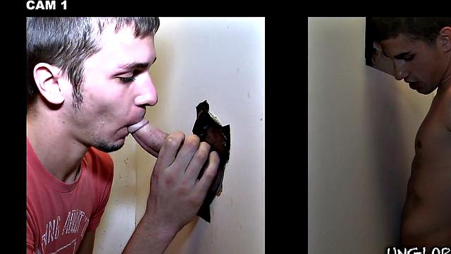 Amateur fooled into passionate gloryhole BJ