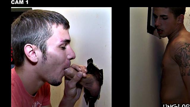 Amateur fooled into passionate gloryhole BJ