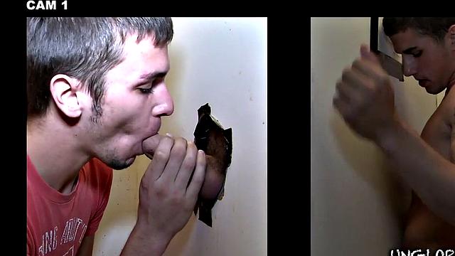 Amateur fooled into passionate gloryhole BJ