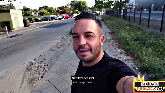 Chubby amateur public fucked outdoors by sex date dude