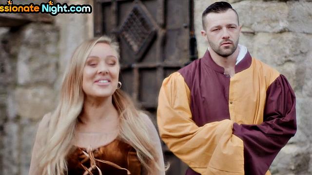 Busty elf beauty riding cock in cosplay