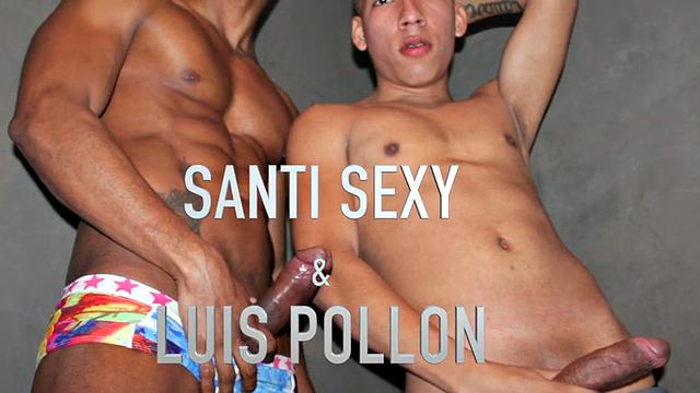 Interracial Bathroom Threesome - Two Black Guys and a Latino Getting Wild