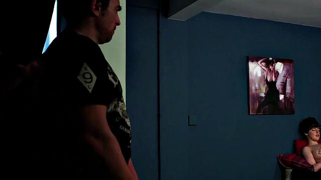 CFNM British femdoms jerk cock in group action