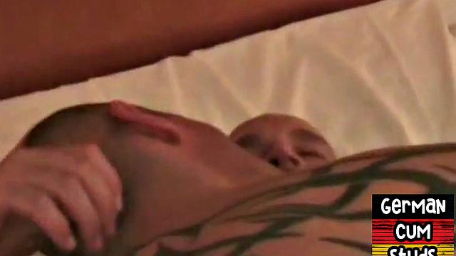 German amateur bottom barebacked in 3some while getting sucked