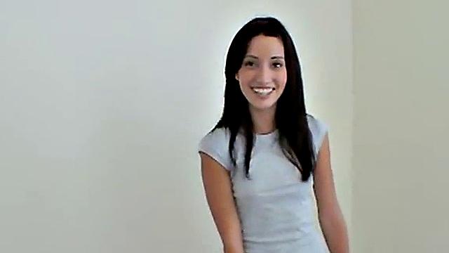 Petite Chloe goes solo fingering herself