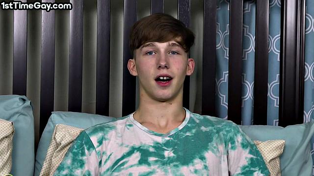 Skinny horny stud solo jerking off