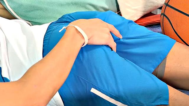 Latin jocks Alejo and Lance are relaxing on the after a hard game. A well-placed hand gets things started and soon these horny boys are rolling around on the bed.