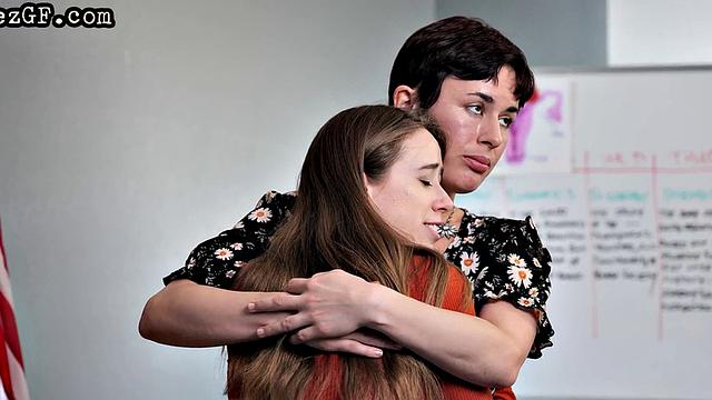 Pixie MILF teacher licking student