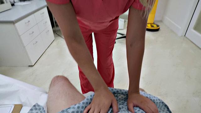 Get a full view of this American bald pussy being drilled and pleasured by her doctor