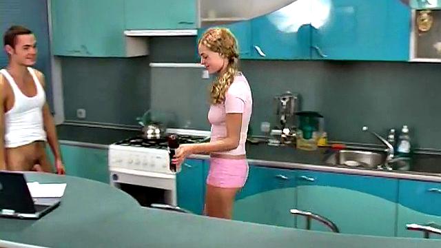 High Heels Food Sex in Kitchen