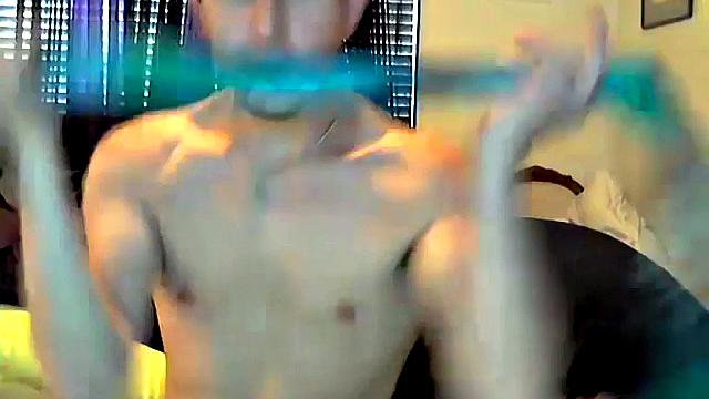 Wyatt Blaze gets wild with toys and takes a hard cock