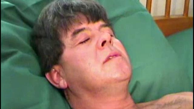 Alan strips down and strokes his thick cock for the camera