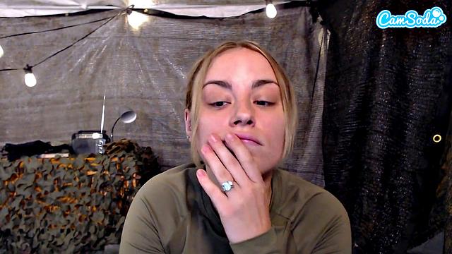 Camsoda - Naughty soldier masturbating in POV scene