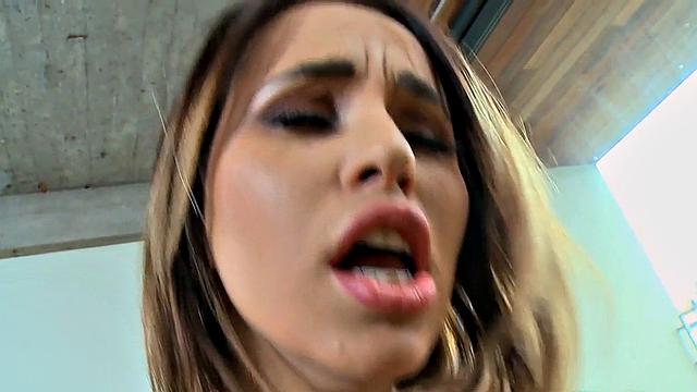 Ass fucked babe penetrated by black dick in hole