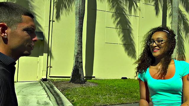 Curly-haired babe takes on a hard dicking in the bedroom with a side of doggystyle action and a tight pussy pounding