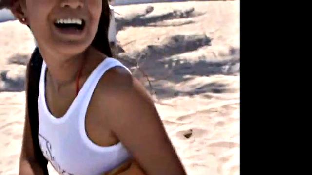 Hot BrookeSkye Wearing Lingerie Beach Bitch