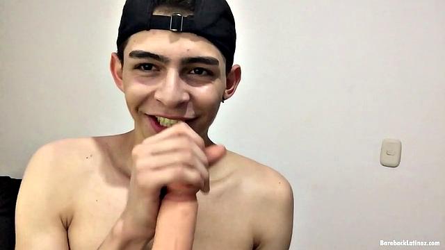 Paul leans against a wall, opens his shirt and pushes down his pants to reveal a skinny and smooth body and big uncut dick. Then he gives us a look at his little butt, while fingering himself, before stripping naked.