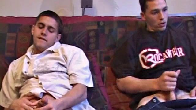 TJ Kummings and Martin Lorenzo pull out their cocks. TJ licks Martin's dick before the boys enjoy a hot exchange. TJ fucks Martin's ass.