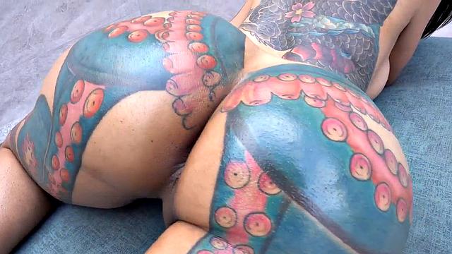 Transgender slut fucked in anal by big black cock