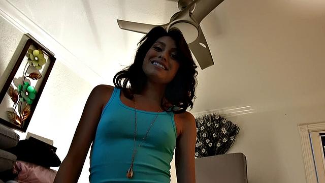 Kiras Pussy: A bald pussy in a thong and a garage doggystyle