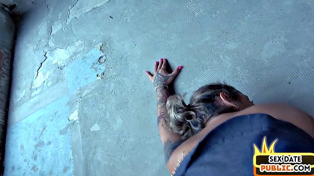 Public fucked slut enjoys POV sex with guy she met 1st time