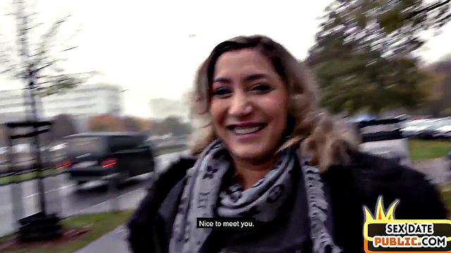 Public fucked slut enjoys POV sex with guy she met 1st time