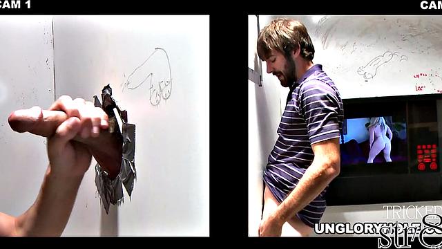 Straight cocksucked in gloryhole