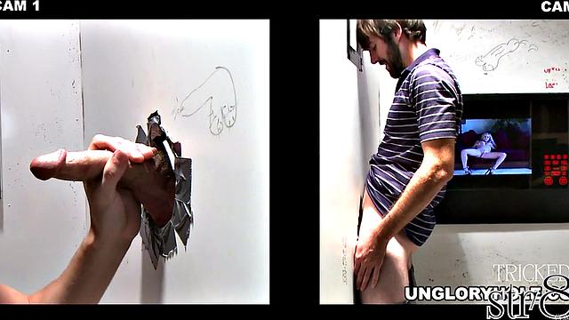 Straight cocksucked in gloryhole