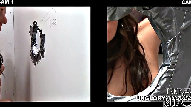 Straight cocksucked in gloryhole