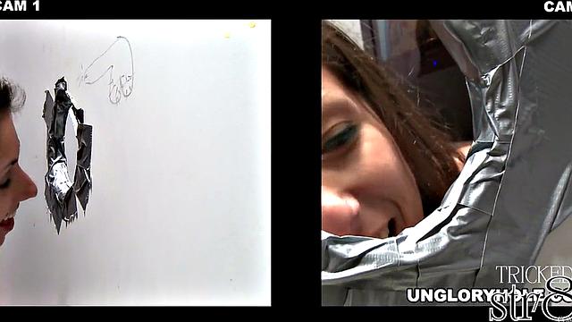 Straight cocksucked in gloryhole