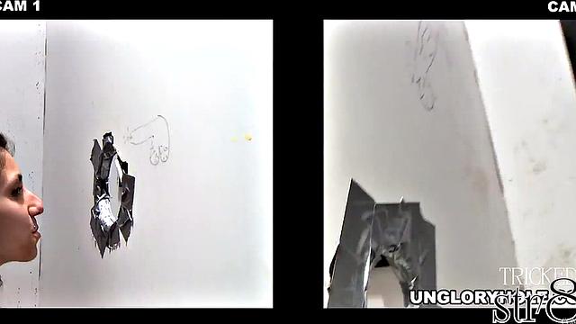 Straight cocksucked in gloryhole