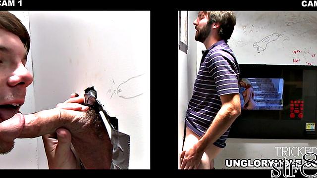 Straight cocksucked in gloryhole