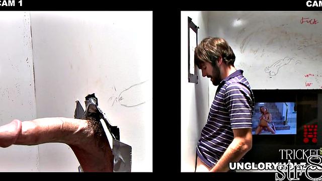 Straight cocksucked in gloryhole