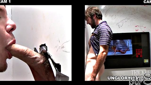 Straight cocksucked in gloryhole