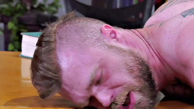 Analeaten bottom fingered and fisted by inked jock