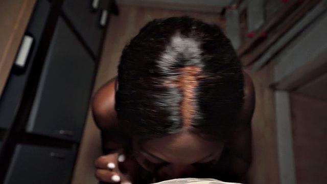 Picked up amateur ebony babe pussynailed