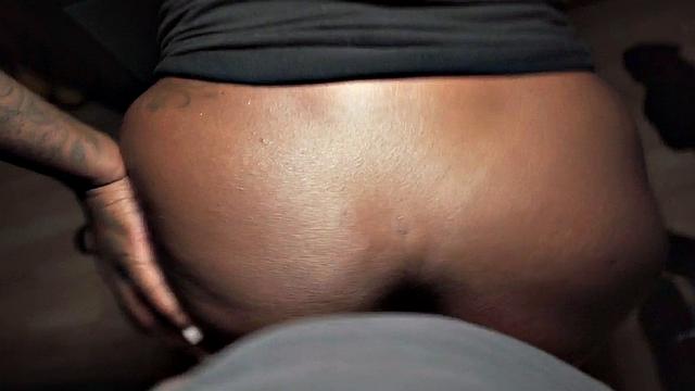 Picked up amateur ebony babe pussynailed