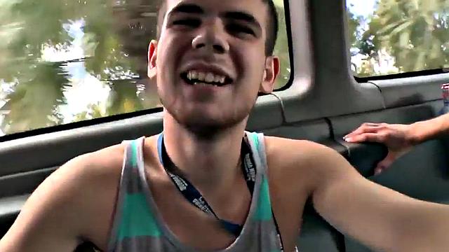 Fooled ginger stud fucks gay ass in pickup van until cum