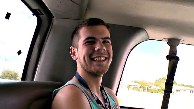 Fooled ginger stud fucks gay ass in pickup van until cum