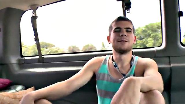 Fooled ginger stud fucks gay ass in pickup van until cum