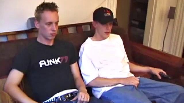 Shane makes a move on Roar. Shane sucks Roar, then Roar goes deep on Shane. After 69 action, Shane pushes into Roar's ass. Roar tops Shane and makes him cum.