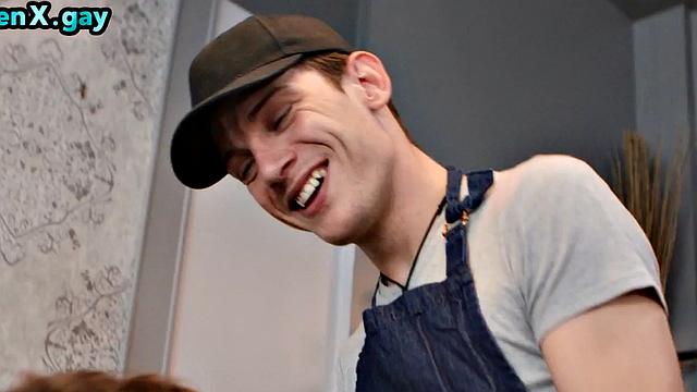 21yo hairdresser rides customer's cock in public salon