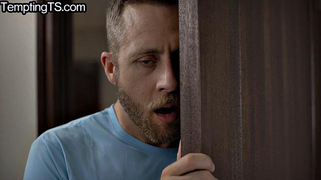 Blondie TS babe cockriding her lover